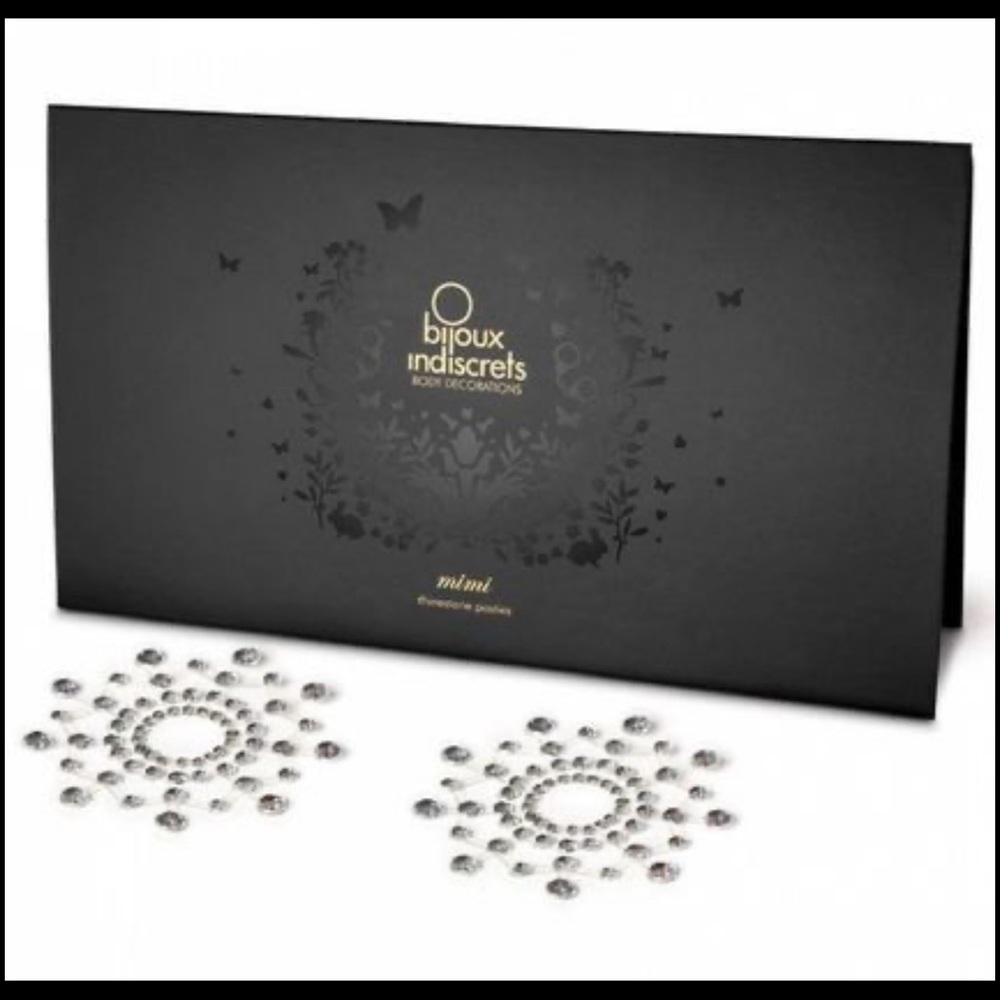 Bijoux Gold or Silver Rhinestone clear silicone pasties